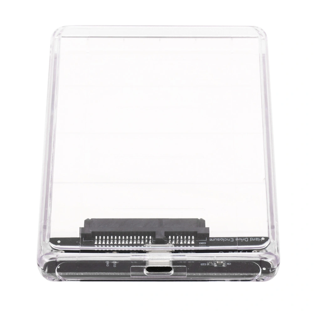 2.5 Inch USB 3.1 Transparent Case Type-C To SATA Hard Drive Enclosure SSD External Enclosure