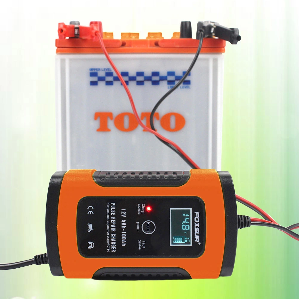 12V Battery Charger For Automobile Motorcycle LCD Charger Display Charger With US Plug