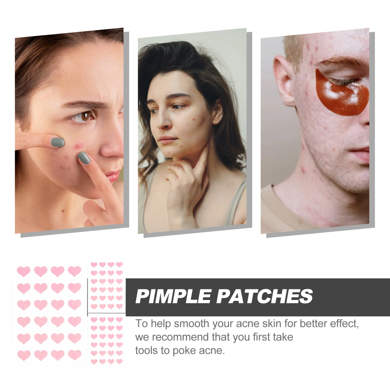 3 Sheets Pimple Patches Hydrocolloid Sticker Invisible Acne Sticker Acne Patch