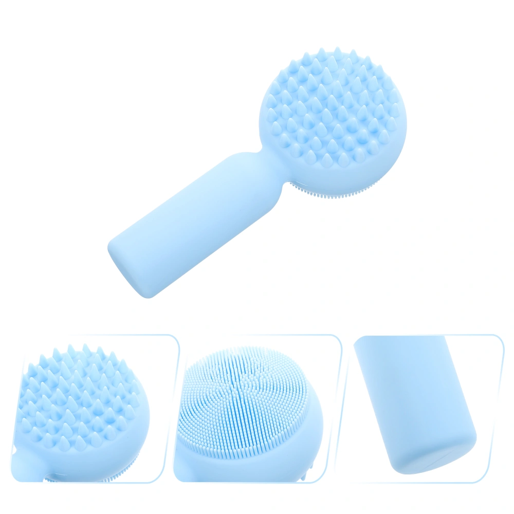 Facial Cleansing Brush Silicone Cleansing Brush Double-side Face Scrubber Exfoliating Cleaning Brush