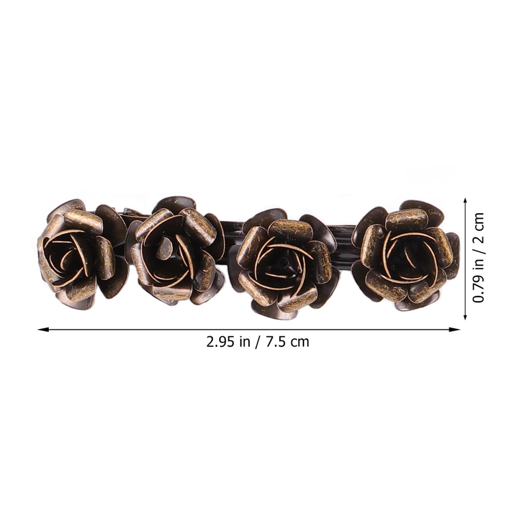 4pcs Vintage Hair Pin Hair Clip Barrettes Headdress Hair Accessories European Style Copper Hairpin for Women Girls Ladies (Copper)