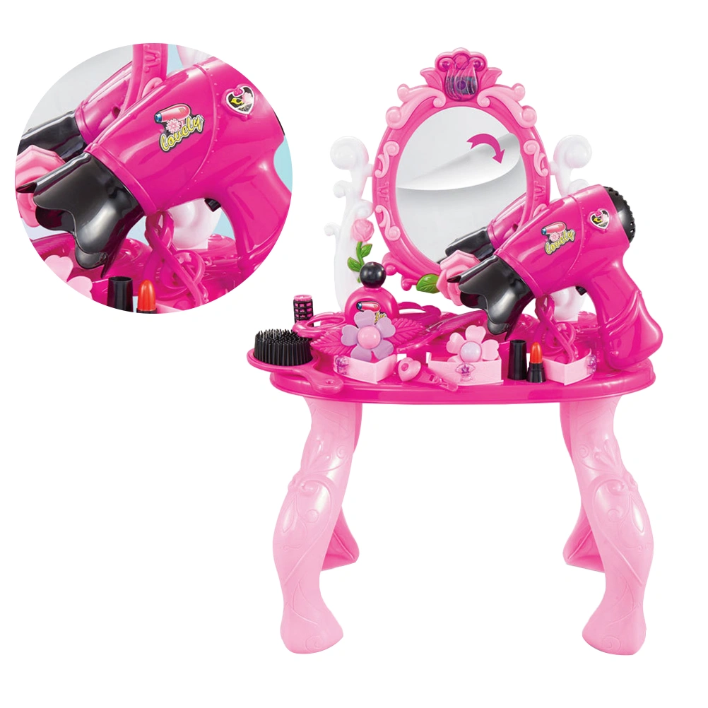 Makeup Table Toys Dressing Table Toys Electric Blower Toys Pink Toys without Battery