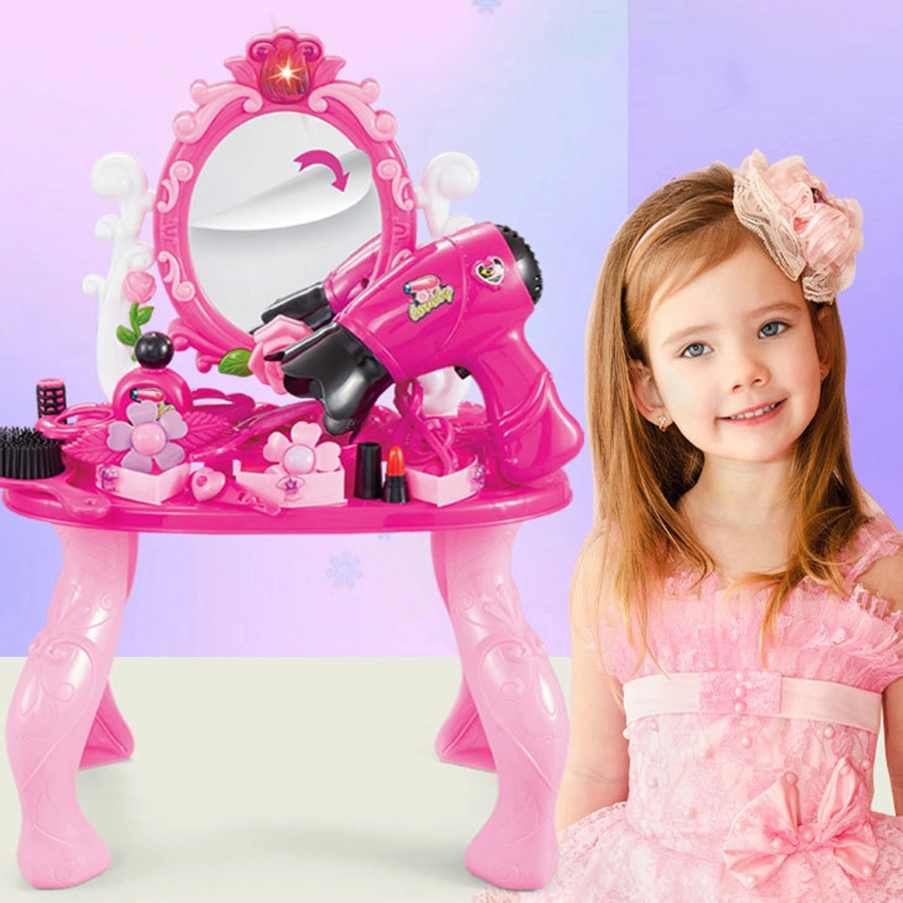 Makeup Table Toys Dressing Table Toys Electric Blower Toys Pink Toys without Battery