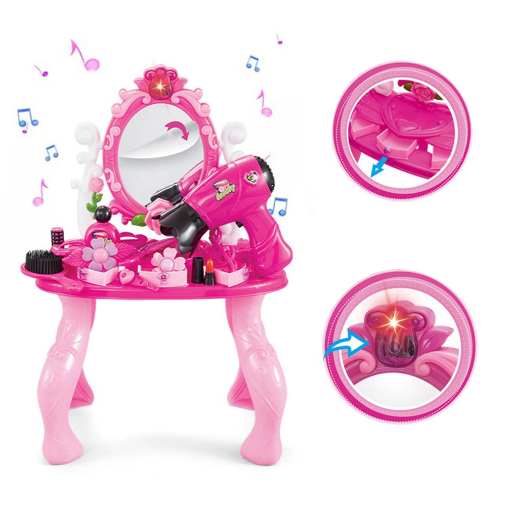 Makeup Table Toys Dressing Table Toys Electric Blower Toys Pink Toys without Battery