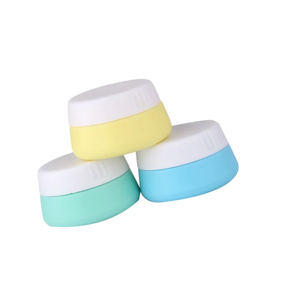 3pcs Travel Cream Case Silicone Cream Case Cosmetic Emulsion Case Travel Silicone Bottle Portable Cream Bottle (10ml)