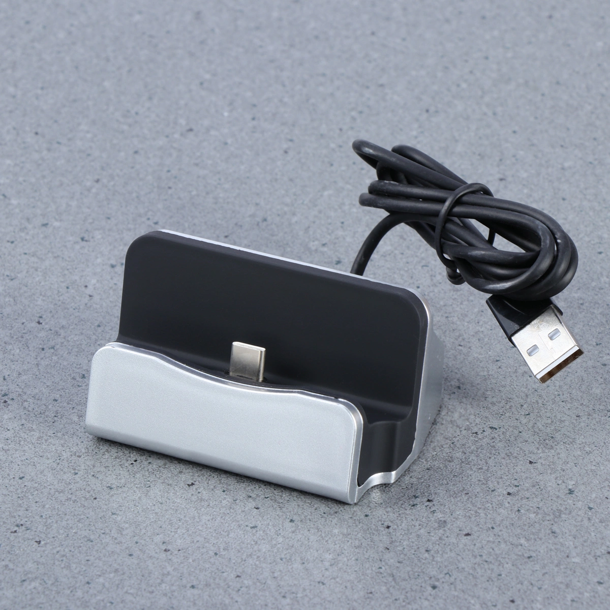 USB Type-C Desktop Charger Fast Charge and Sync Charging Cradle Docking Station Stand for OnePlus 5/ Microsoft Lumia 950 XL/ Galaxy S8/ LG G5/ HTC 10/ Pixel XL and Other Type-C Devices (Silver)