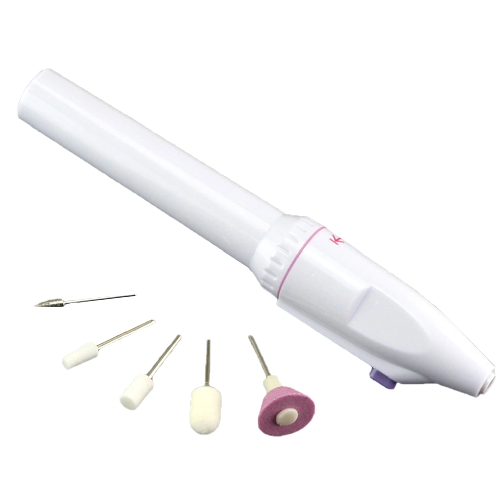 1PC Portable Nail Polishing Tool Manicure Polisher Nail Grinding Device Electric Nail Polishing Machine for Home Salon DIY Nail Art (Without Battery)