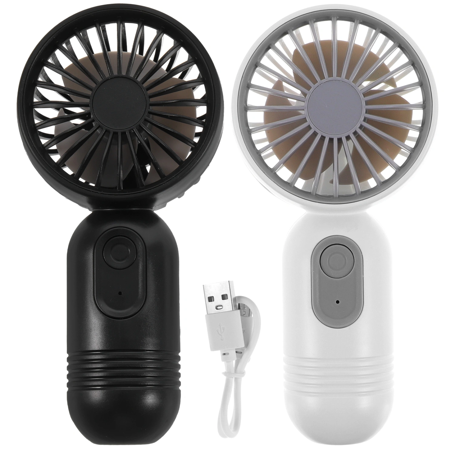 2pcs Mini USB Charging Handheld Fans Portable Fan Summer Cooling Fan Travel Fan
