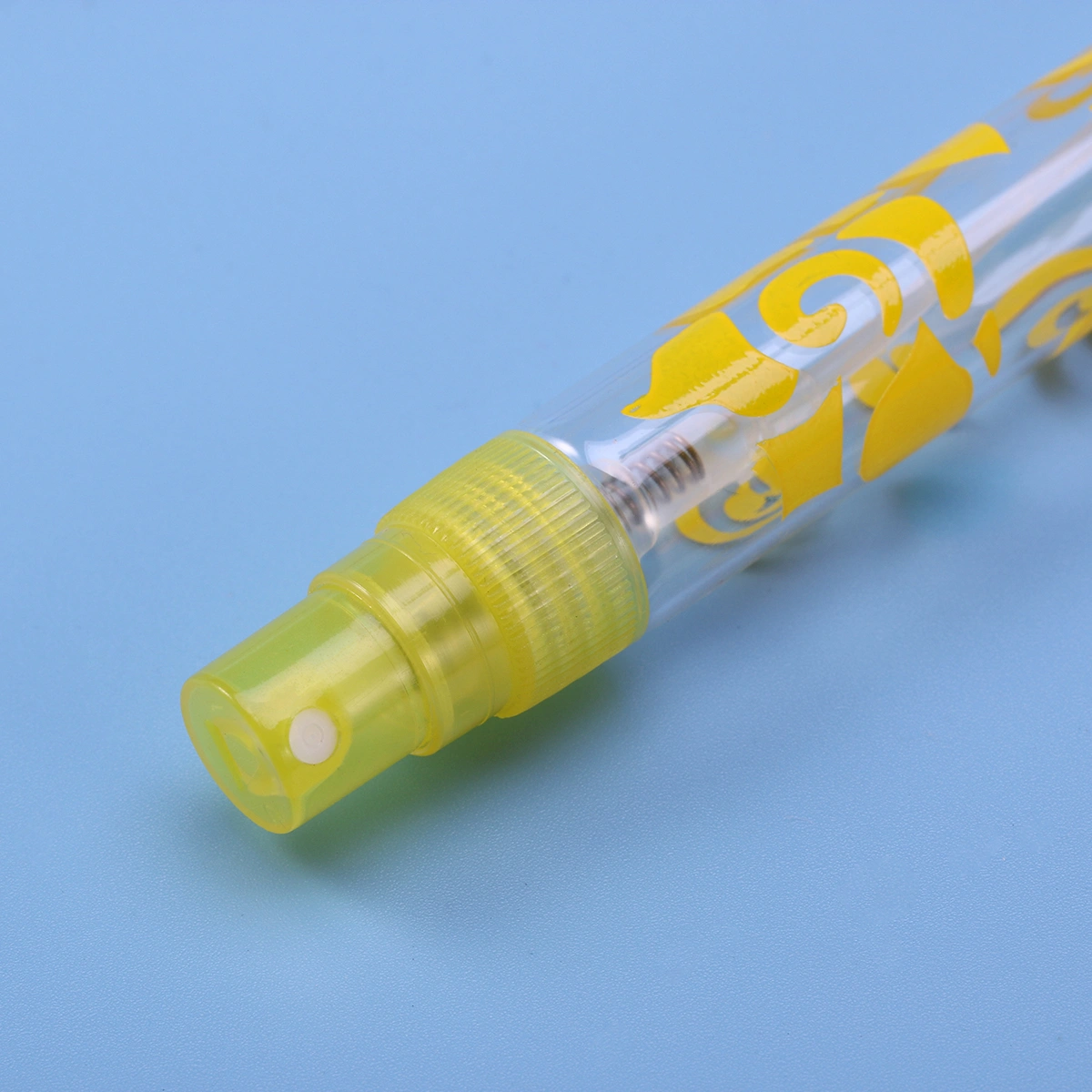 10ml Portable Glass Tube Printed Empty Perfume Bottle for Traveling (Yellow)