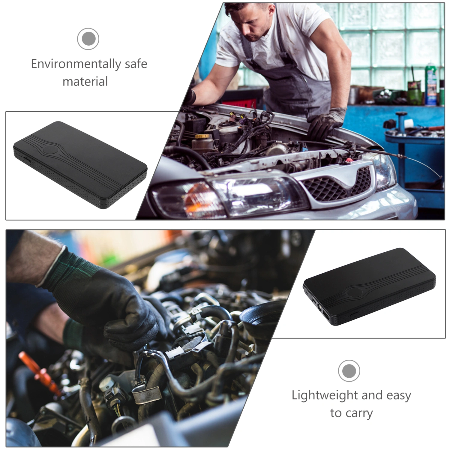 1 Set Emergency Car Battery Charger 6000mAh Car Jump Starter Car Accessories