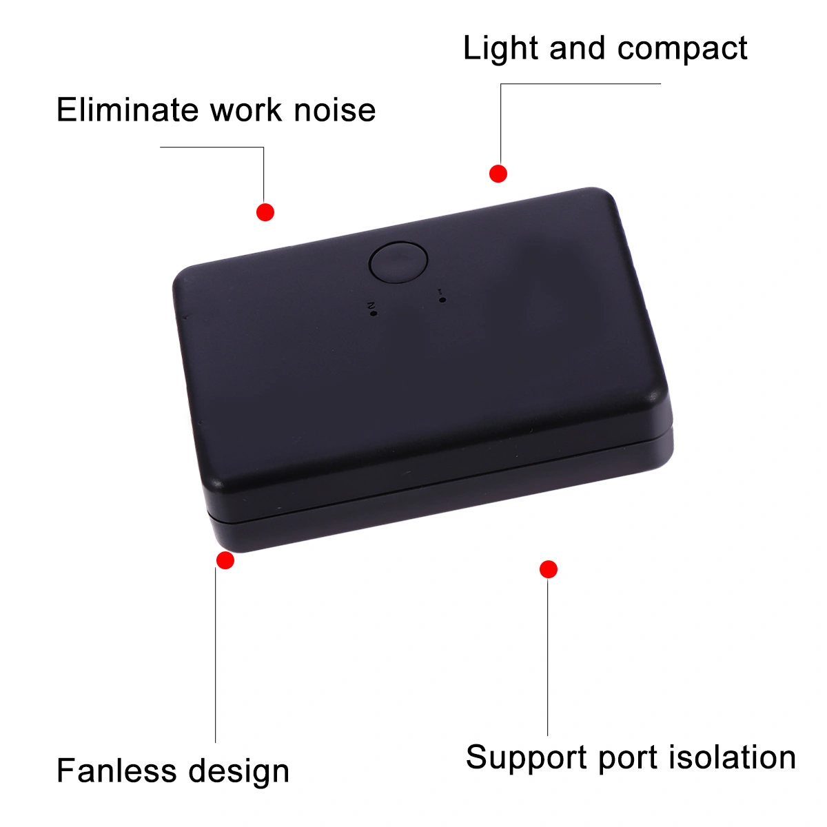 Network Swich 2 Ports Internet Splitter Hub Network Switch Portable Travel Hub