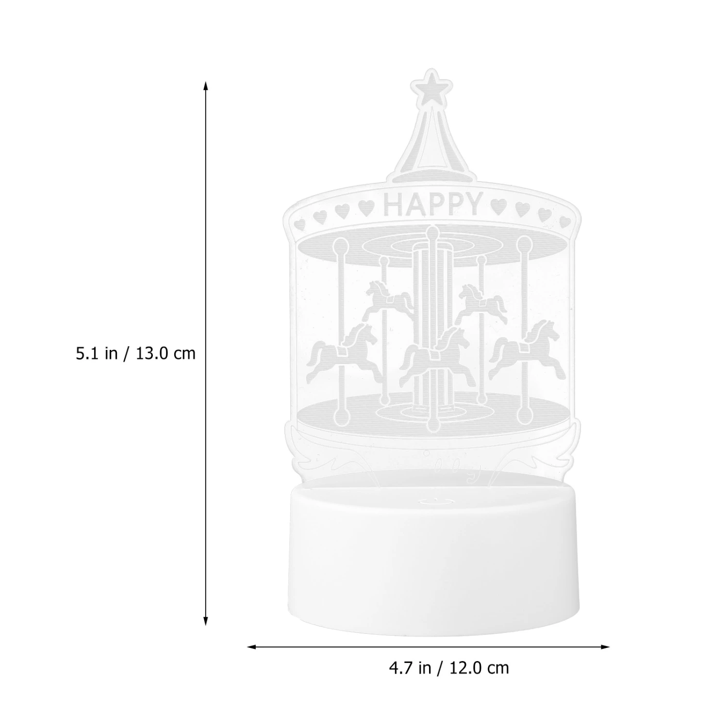 1Pc Unique Table Light Christmas Party Light Romantic LED Light Transparent