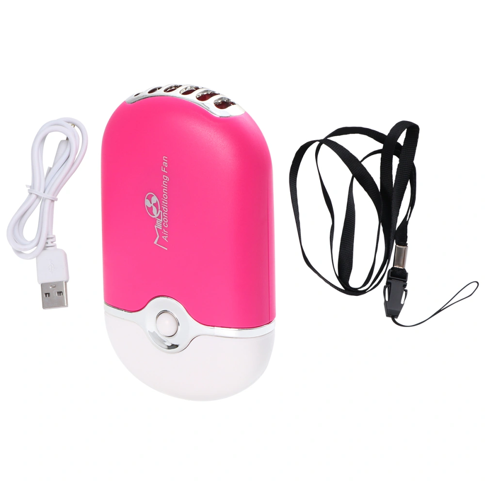 USB Mini Fan Air Conditioning Blower for Eyelash Extension Quick Dryer (Rose Red)