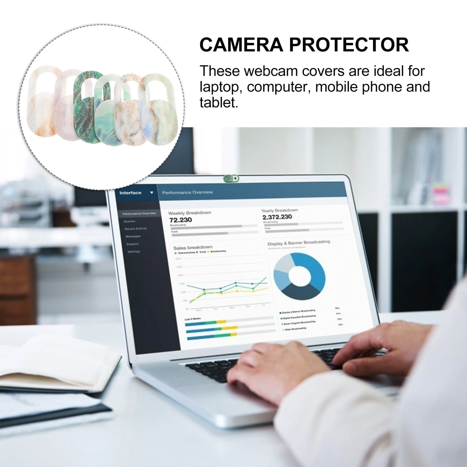 6pcs Laptop Camera Cover Slide Phone Camera Privacy Lens Protector Slide Cover