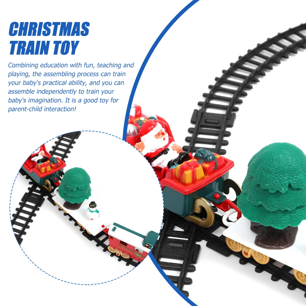 1 Set Creative Christmas Train Toy Electric Rail Car Electric Train Toy