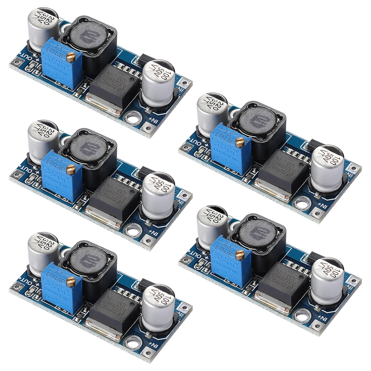 WINOMO 5pcs LM2596 DC-DC 1.23-30V Adjustable Voltage Regulator Converter Modules