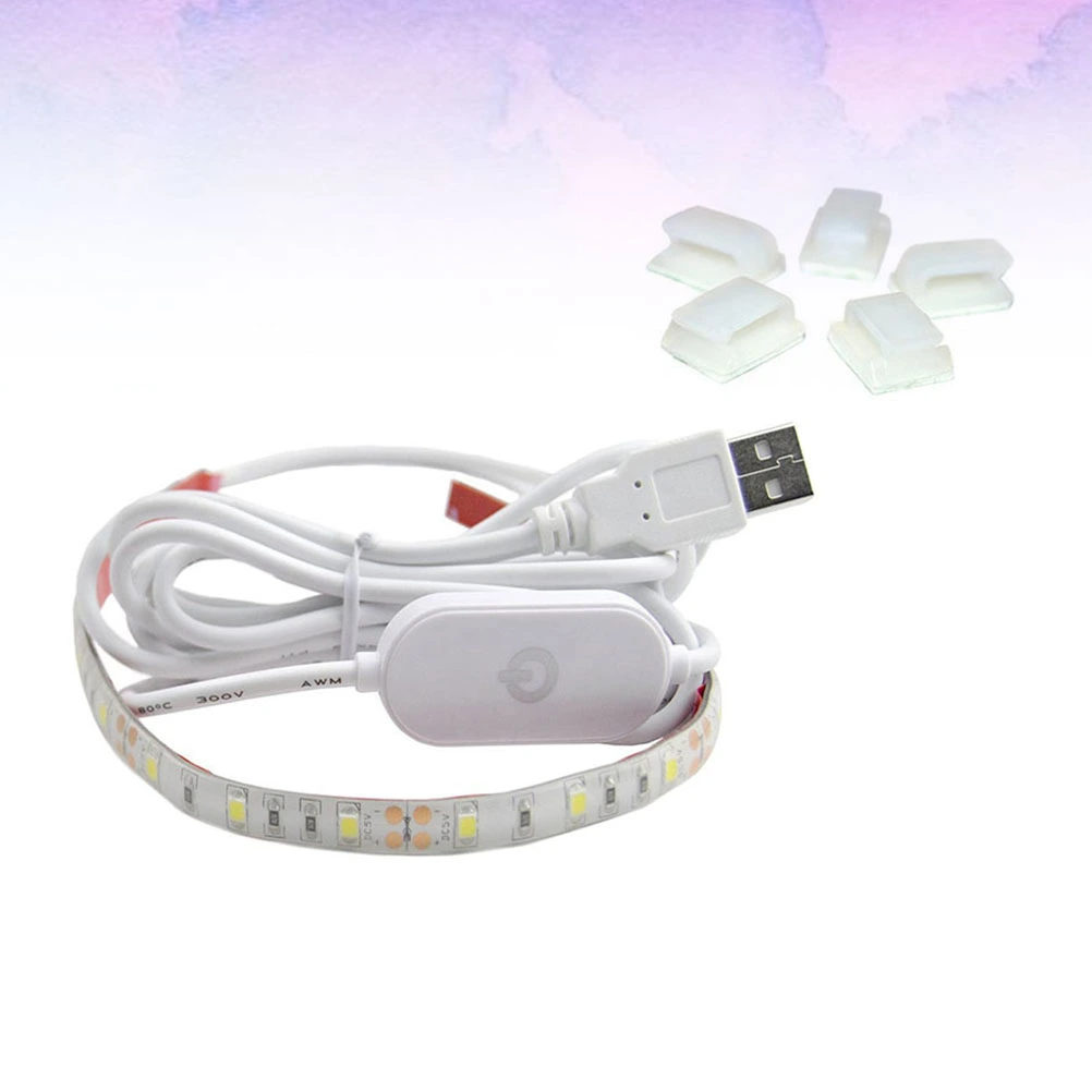 1pc Sewing Machine Strip Light Sticky Light Strip USB Powered Portable Durable 5V LED Strip for Sewing Machine (White)