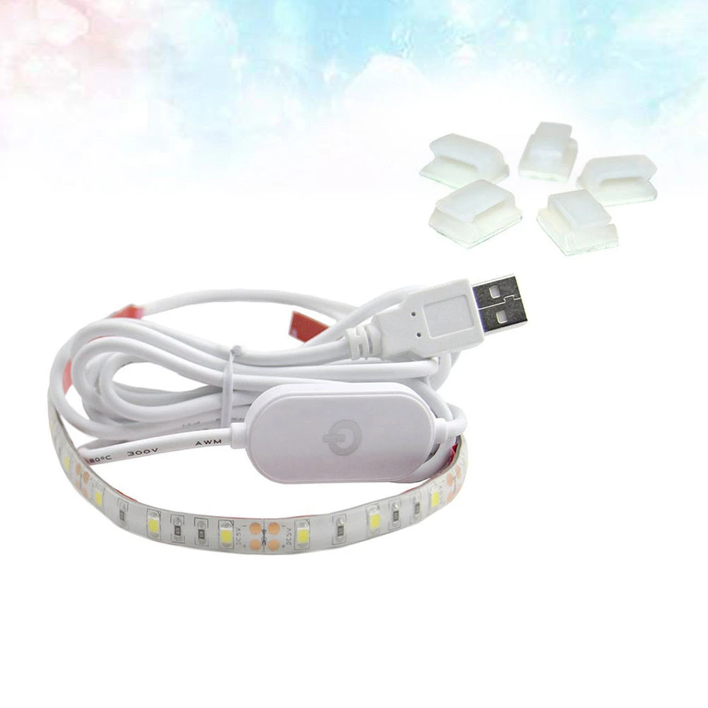 1pc Sewing Machine Strip Light Sticky Light Strip USB Powered Portable Durable 5V LED Strip for Sewing Machine (White)