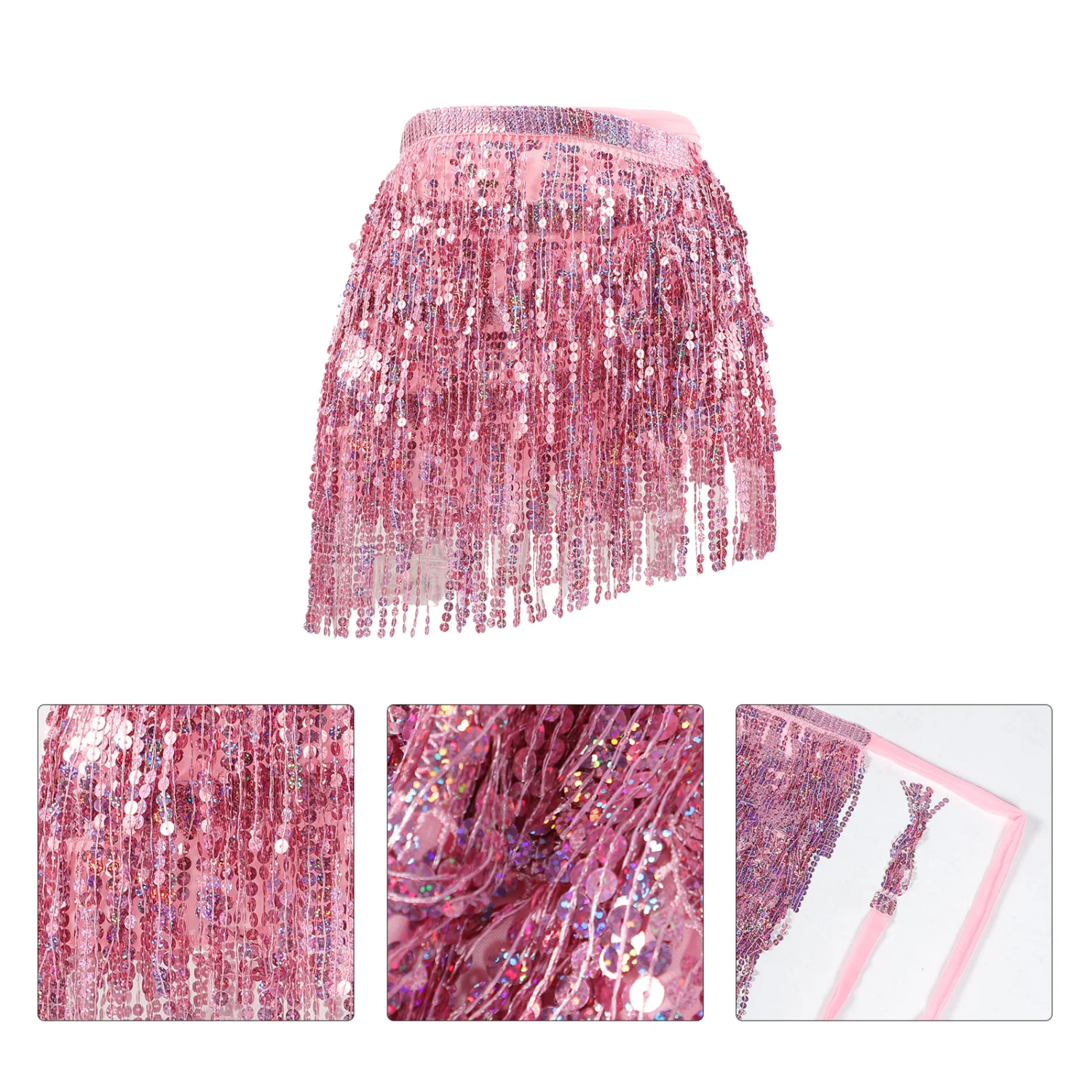 Belly Dance Skirt Sequin Tassel Skirt Belly Dance Performance Skirt Charming Dance Hip Skirt