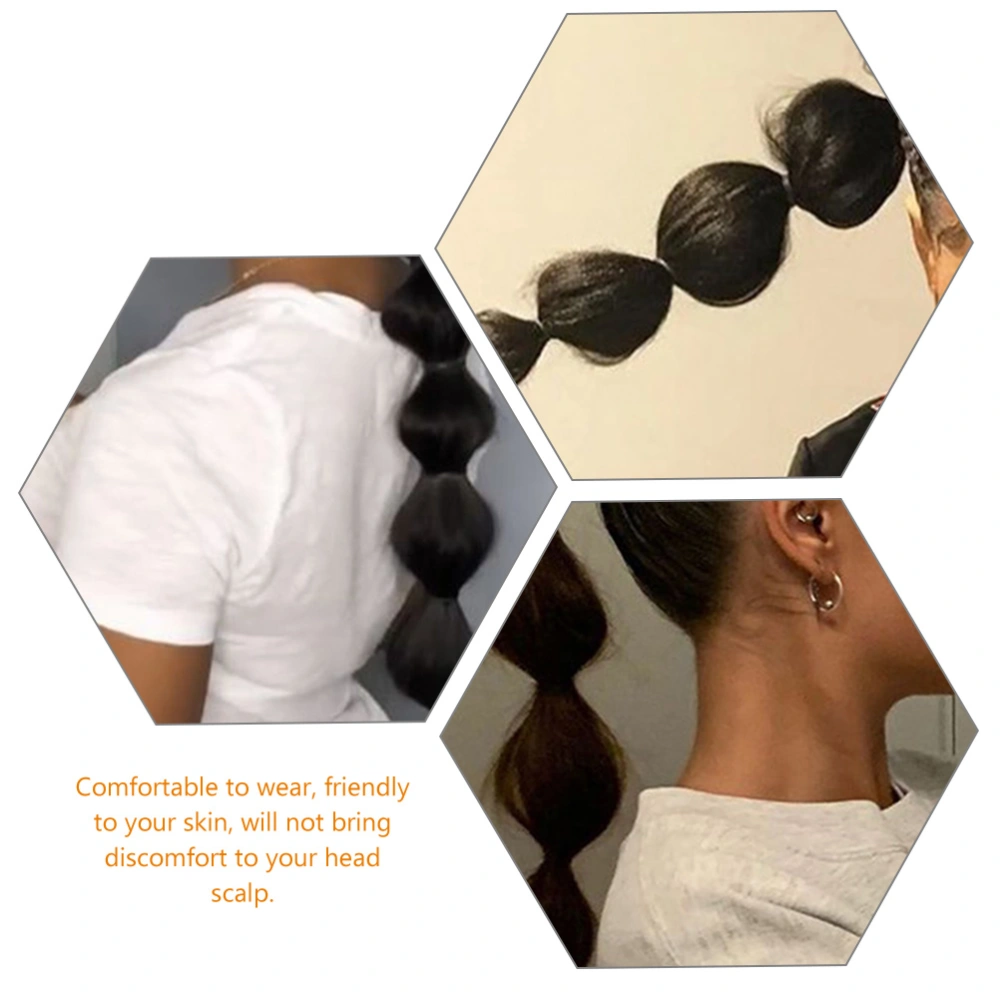 Afro Bubble Ponytail Extension Long Ponytail with Hair Tie Synthetic Hair Piece