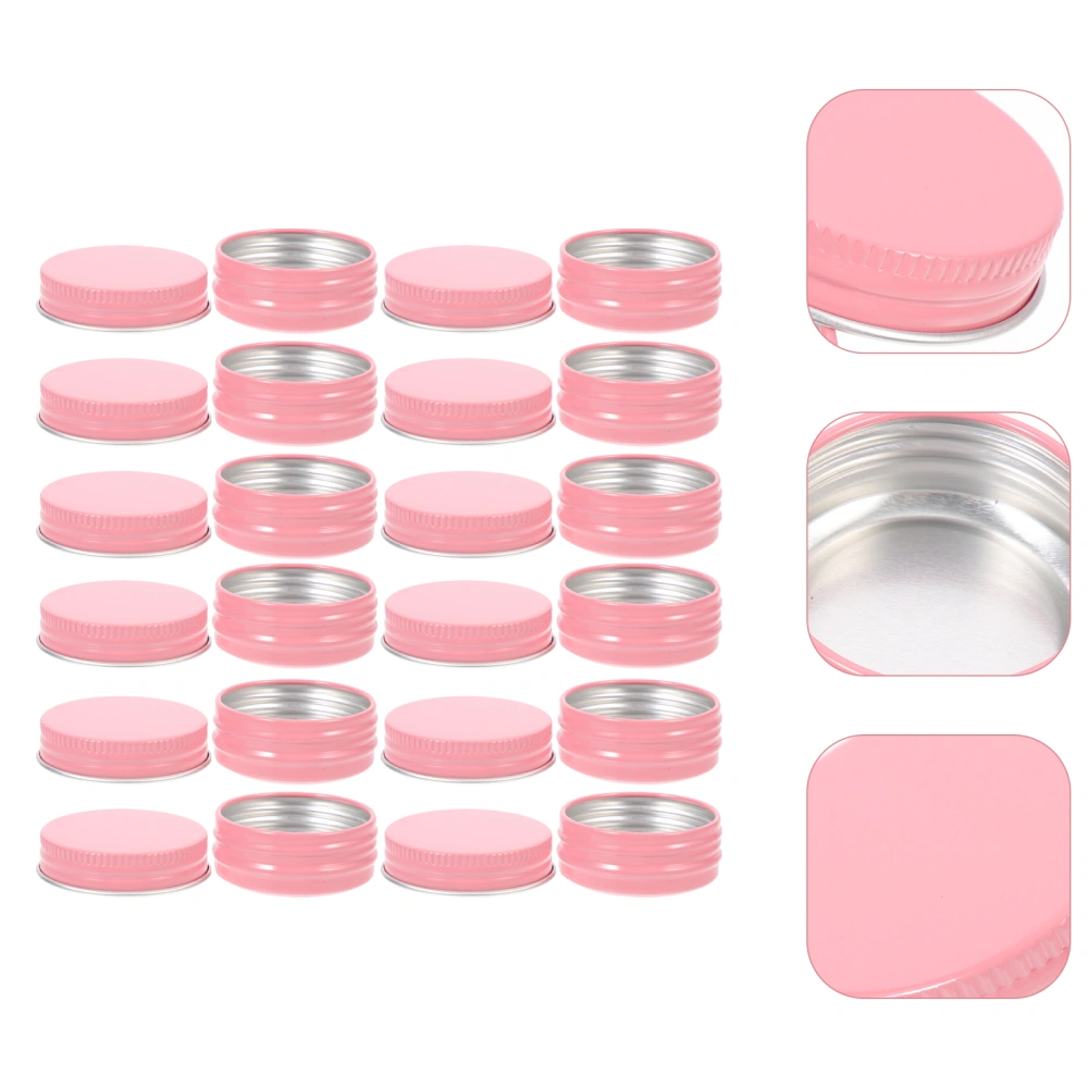 24pcs Aluminum Tin Cans Metal Round Tins Containers Screw Lid Small EmptyJars