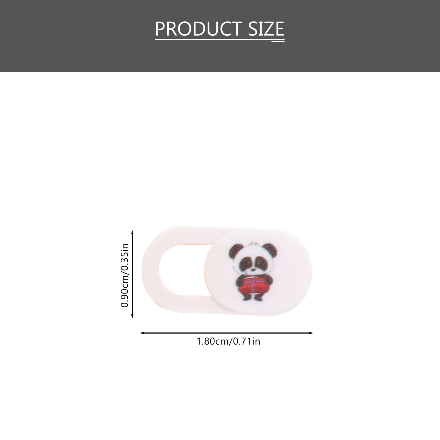 6pcs Camera Slide Blocker Cover Panda Pattern Privacy Protective Webcam Covers