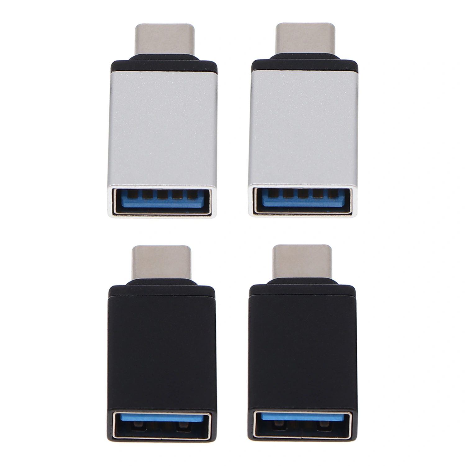 4pcs USB Converters Type-C Converter Devices Phone Converters (Assorted Color)