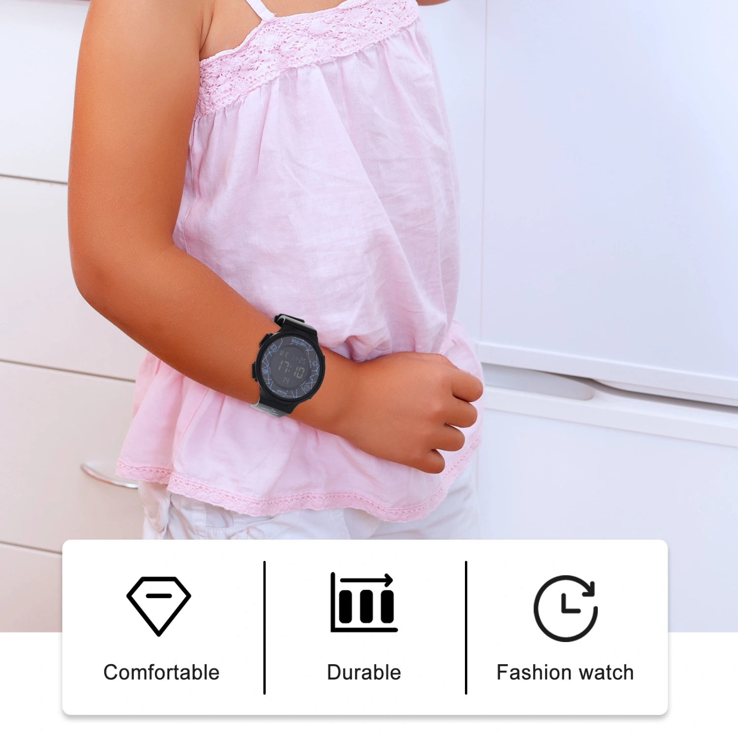 1pc Waterproof Smart Watch Students Digital Watch Electronic Watch