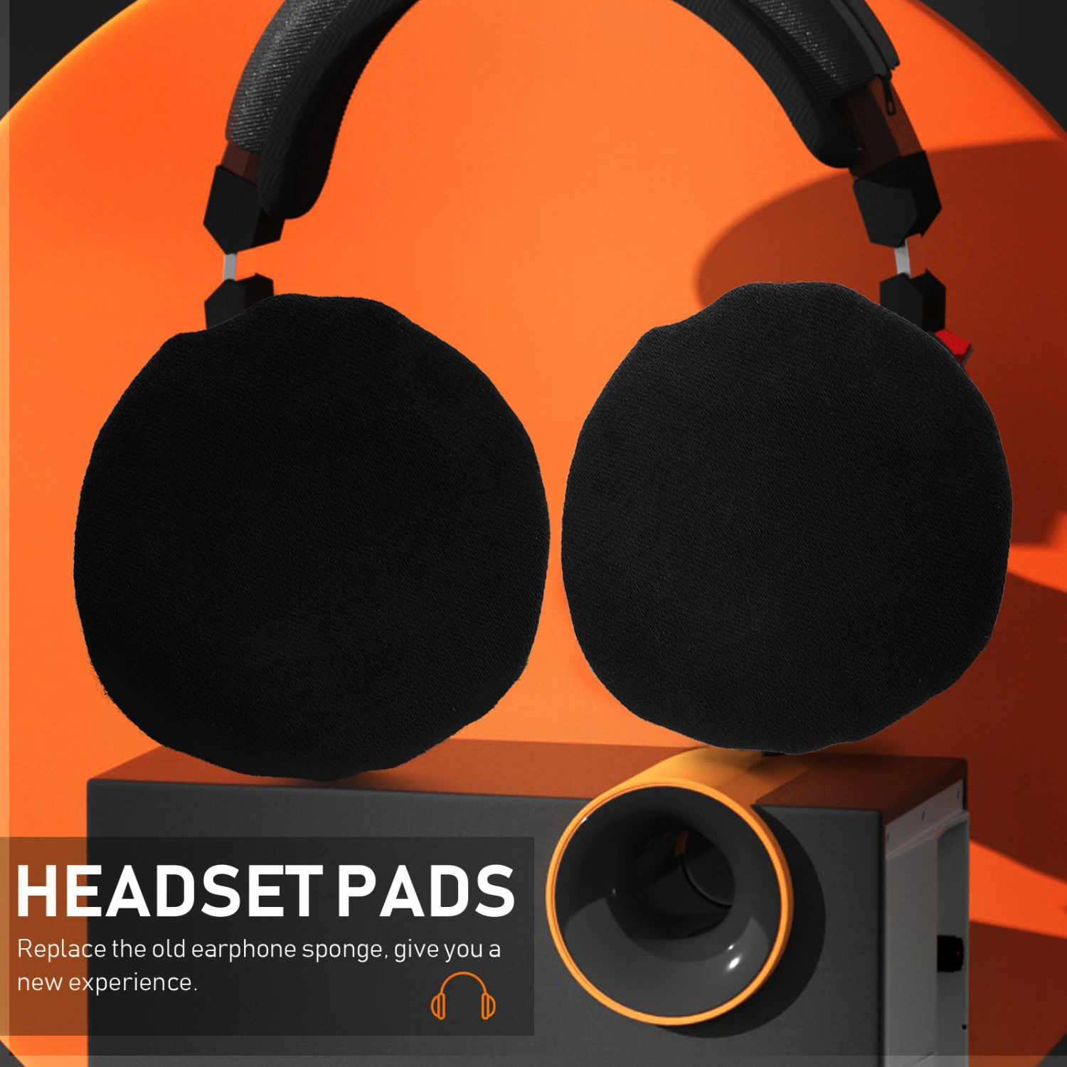 4Pcs Cotton Sanitary Headphone Ear Covers Dustproof Headphones Cushions (Large)