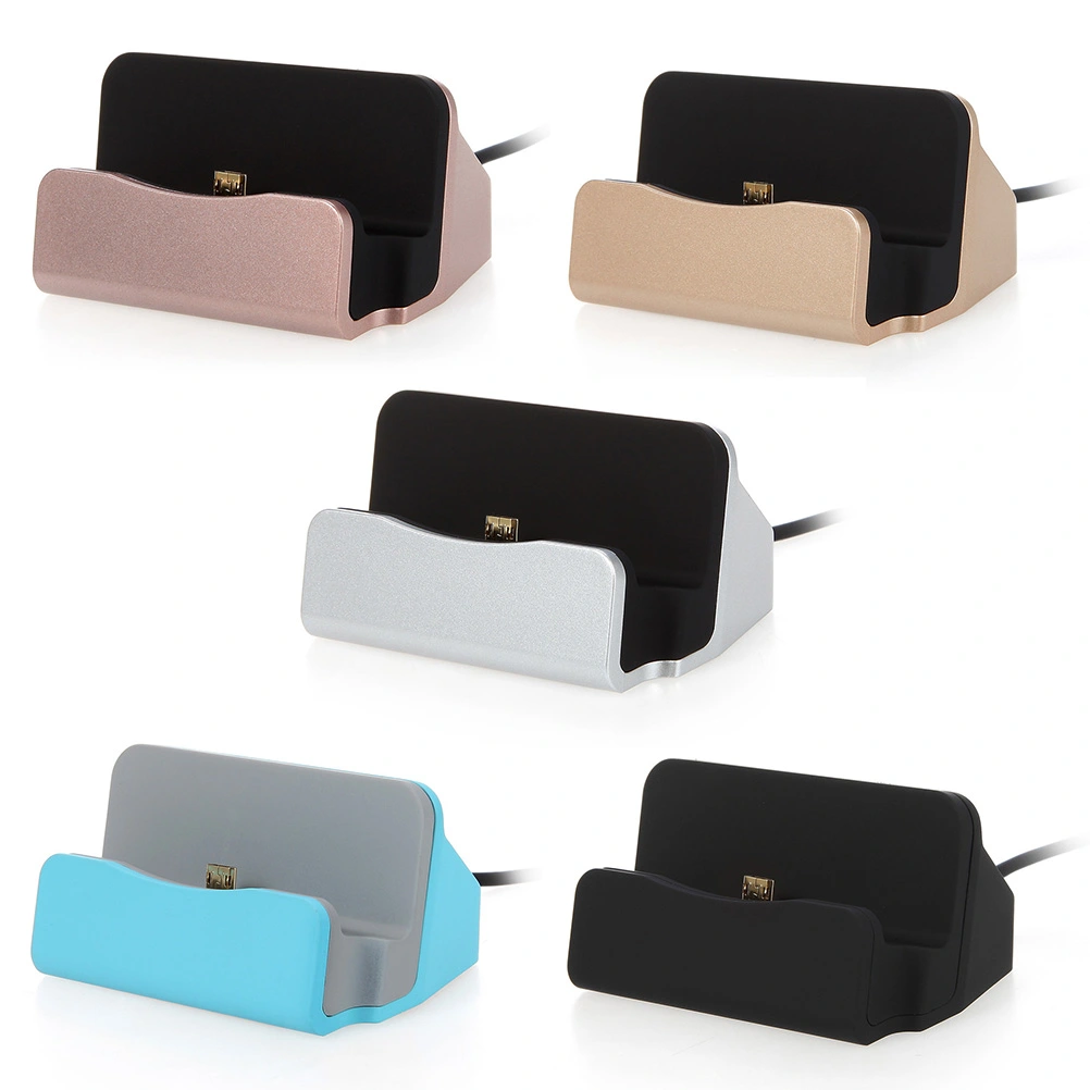 USB Android Micro USB Desktop Charger Fast Charge and Sync Charging Cradle Docking Station Stand for Galaxy S7 Edge/S6/S5/S4/ Note 5/4/3/ HTC/ LG/ Nexus 6/ Nexus 7 (Black)