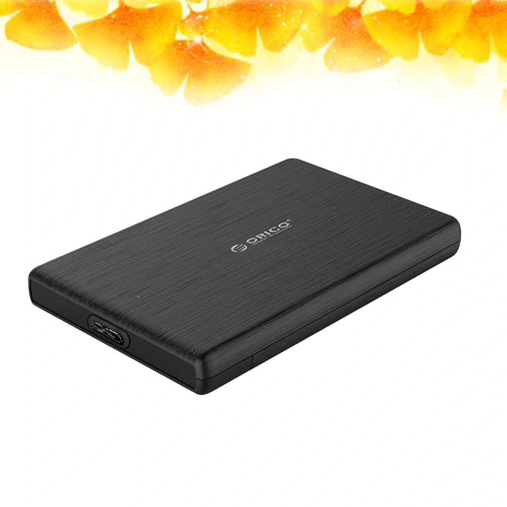 Portable Tool-free Type-C External Hard Disk Enclosure for 2.5 inch SATA Port HDD SSD (Black)