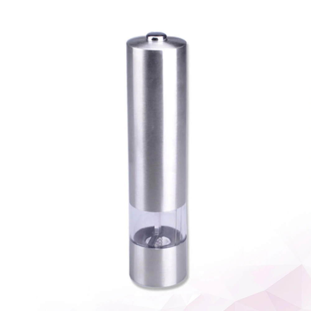 Stainless Steel Pepper Grinder Sensor Electronic Salt Shaker Salt Pepper Mill for Kitchen Restaurant Party (Flat Head)