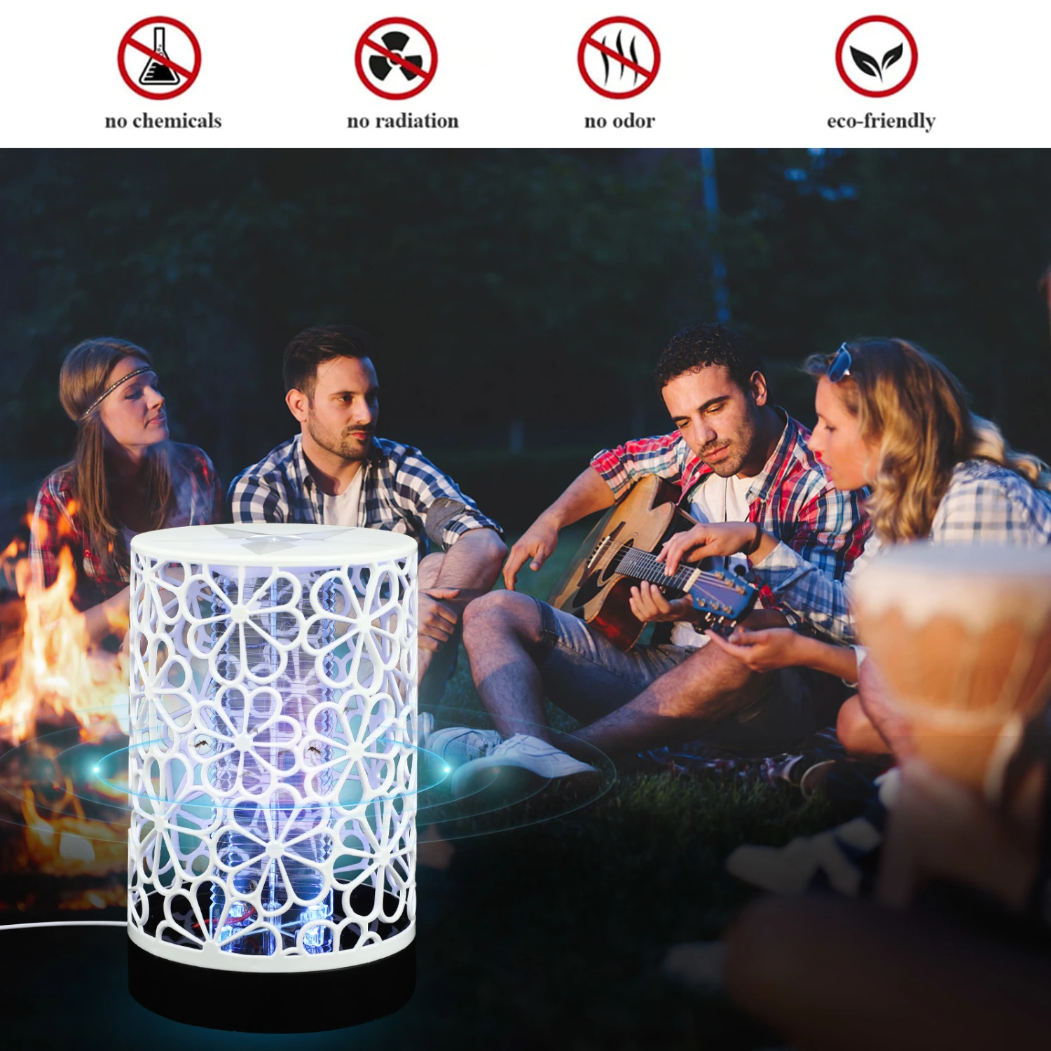 Mosquito Killer Lamp USB Powered Physical Flies Mosquito Trap LED Lighting