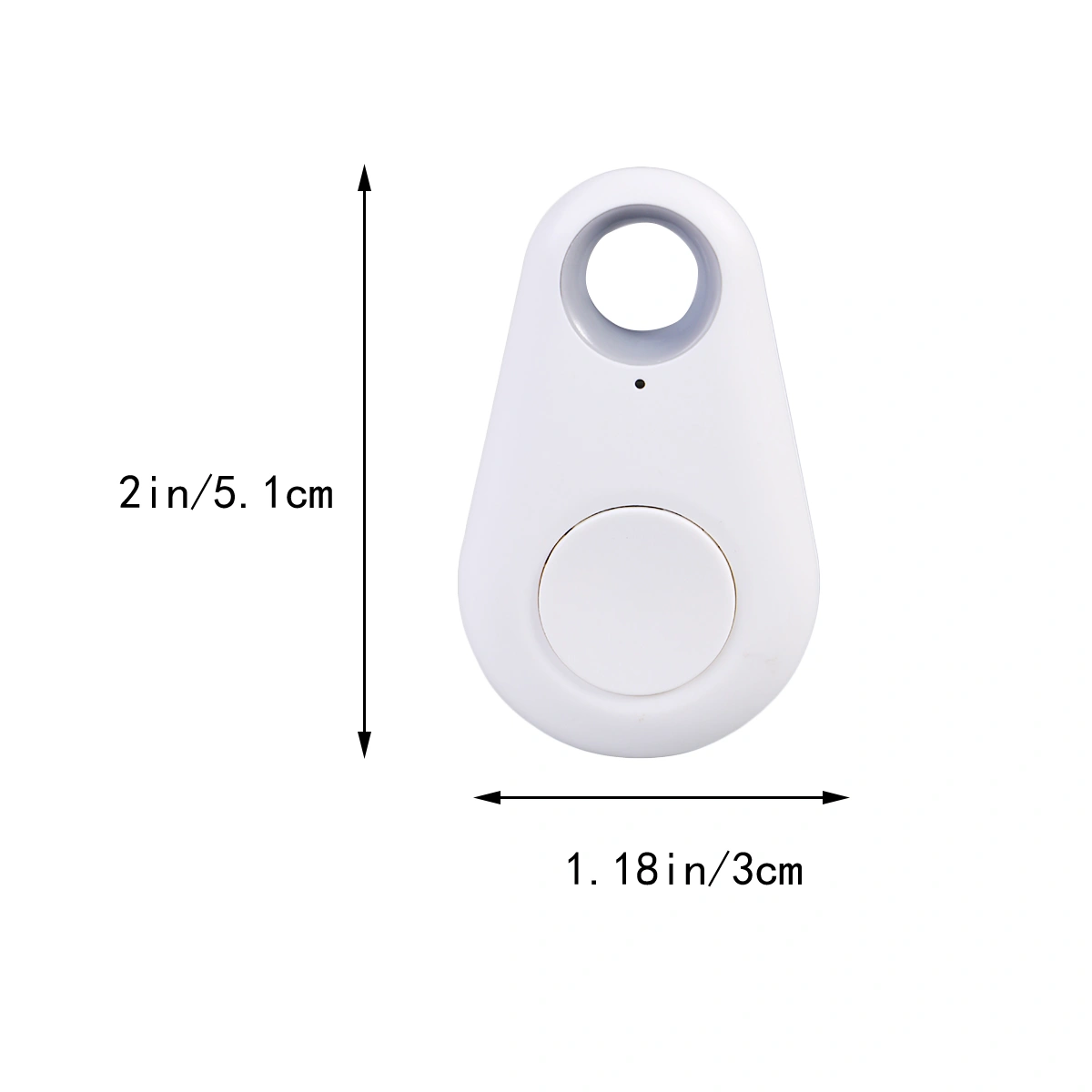 2 PCS Smart Finder GPS Locator Pet Alarm Wireless4.0 Anti-lost Sensor Remote Selfie Shutter Seeker for Kids Bag Wallet Keys Car Smart Phone (White)