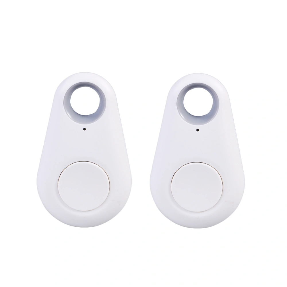 2 PCS Smart Finder GPS Locator Pet Alarm Wireless4.0 Anti-lost Sensor Remote Selfie Shutter Seeker for Kids Bag Wallet Keys Car Smart Phone (White)