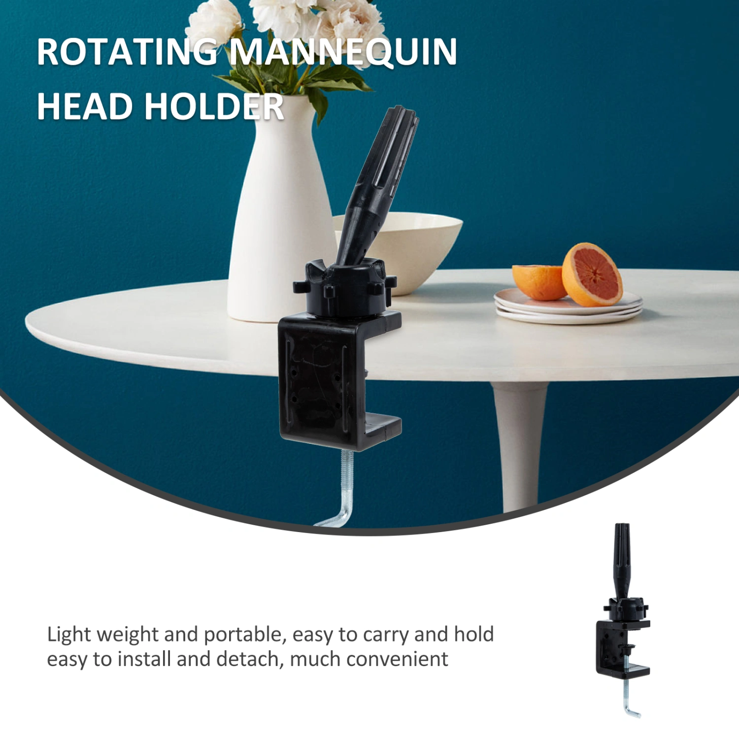 Rotating Manicure Hand Holder Manicure Hand Support Mannequin Head Holder Nail Art Tool