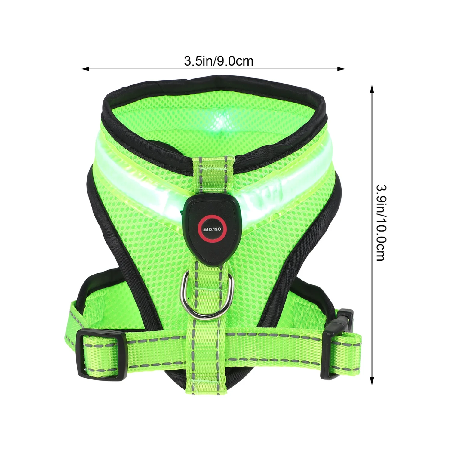 1 Set Luminous LED Dog Vest Breathable USB Charging Dog Vest Pet Dog Supply