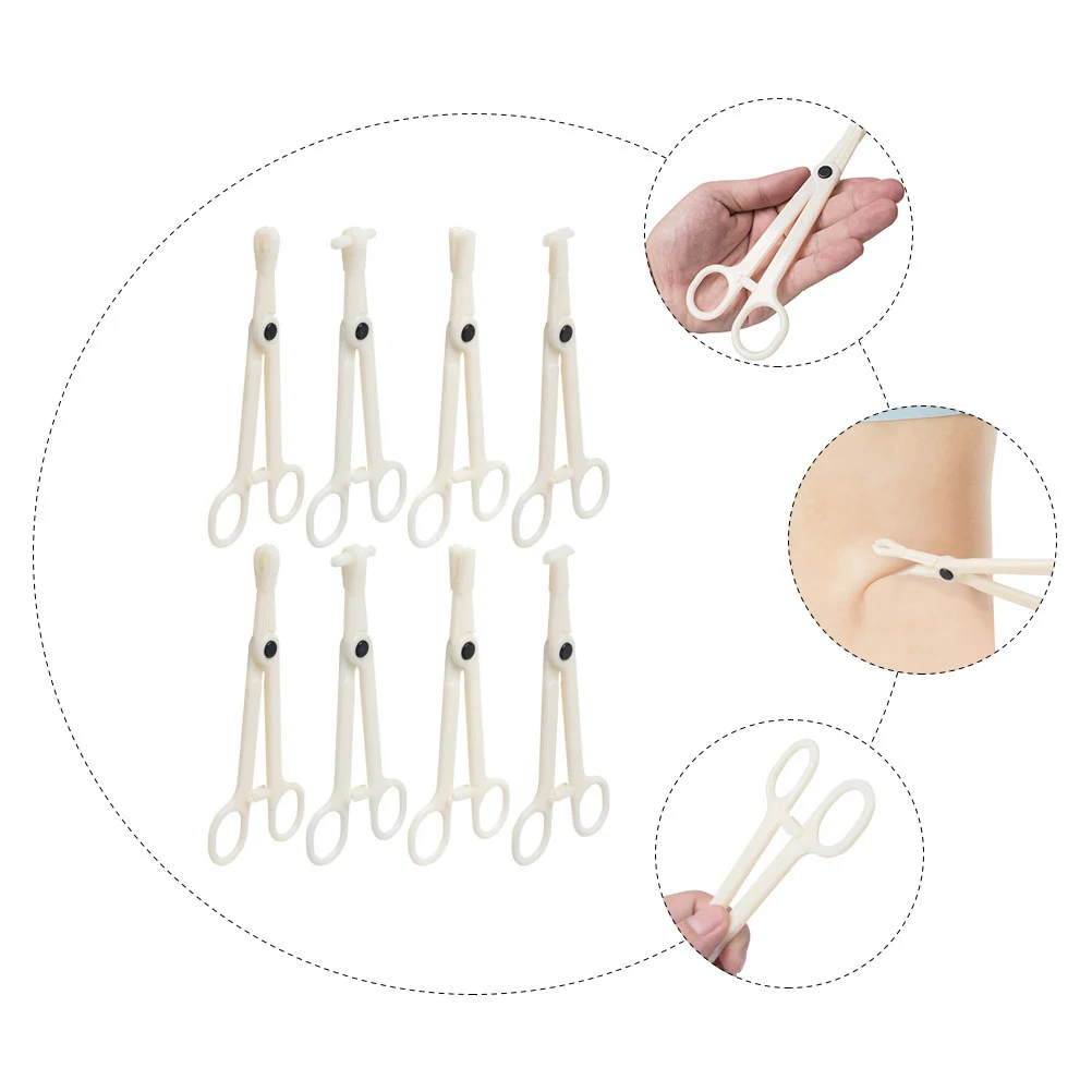 8pcs Body Piercing Clamps Disposable Septum Forceps Body Piercing Pliers Piercing Tools