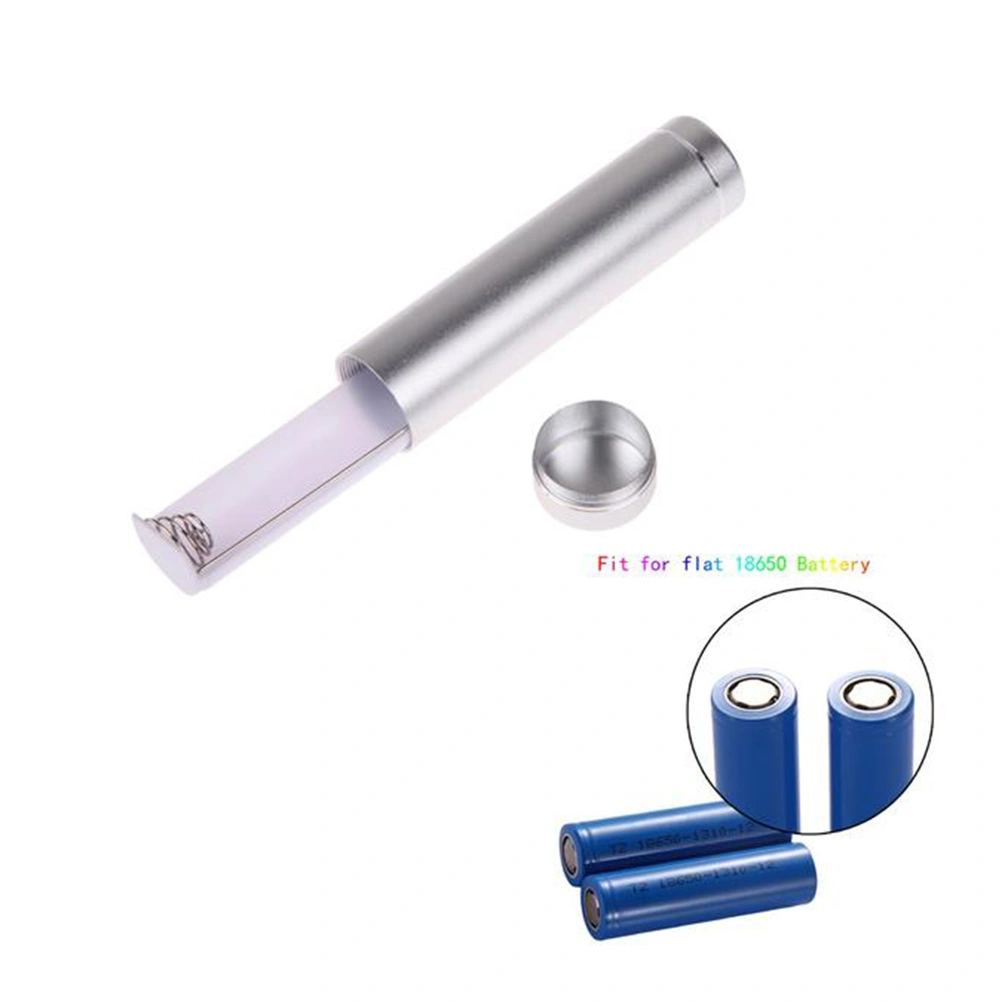 Portable High-efficiency 18650 Batteries Power Bank USB External Battery Pack(Silver)