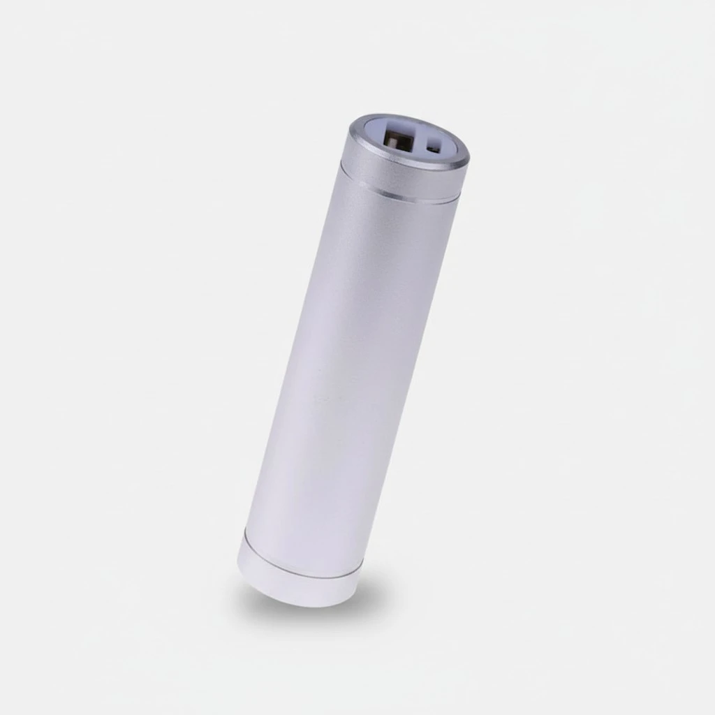 Portable High-efficiency 18650 Batteries Power Bank USB External Battery Pack(Silver)