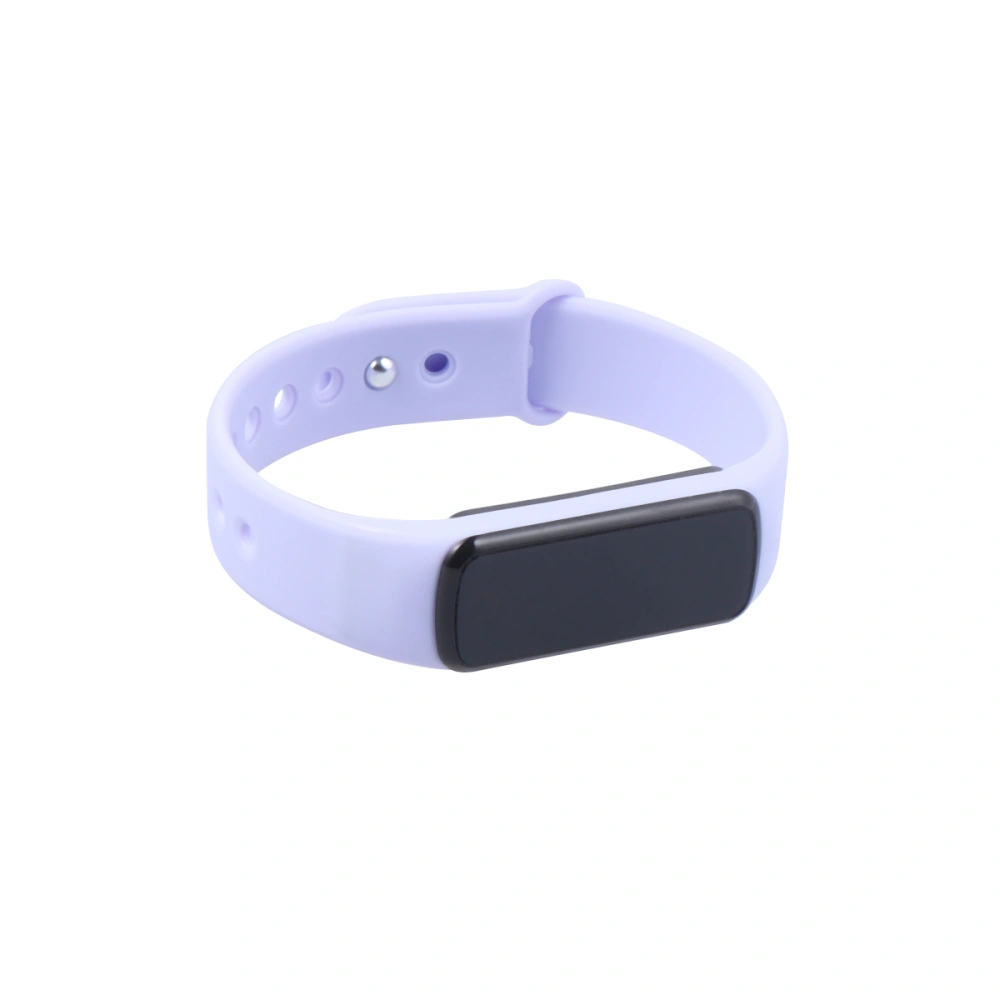 3-Color LED Smart Wristband Water-resistant Music Alarm Smart Band (Purple)