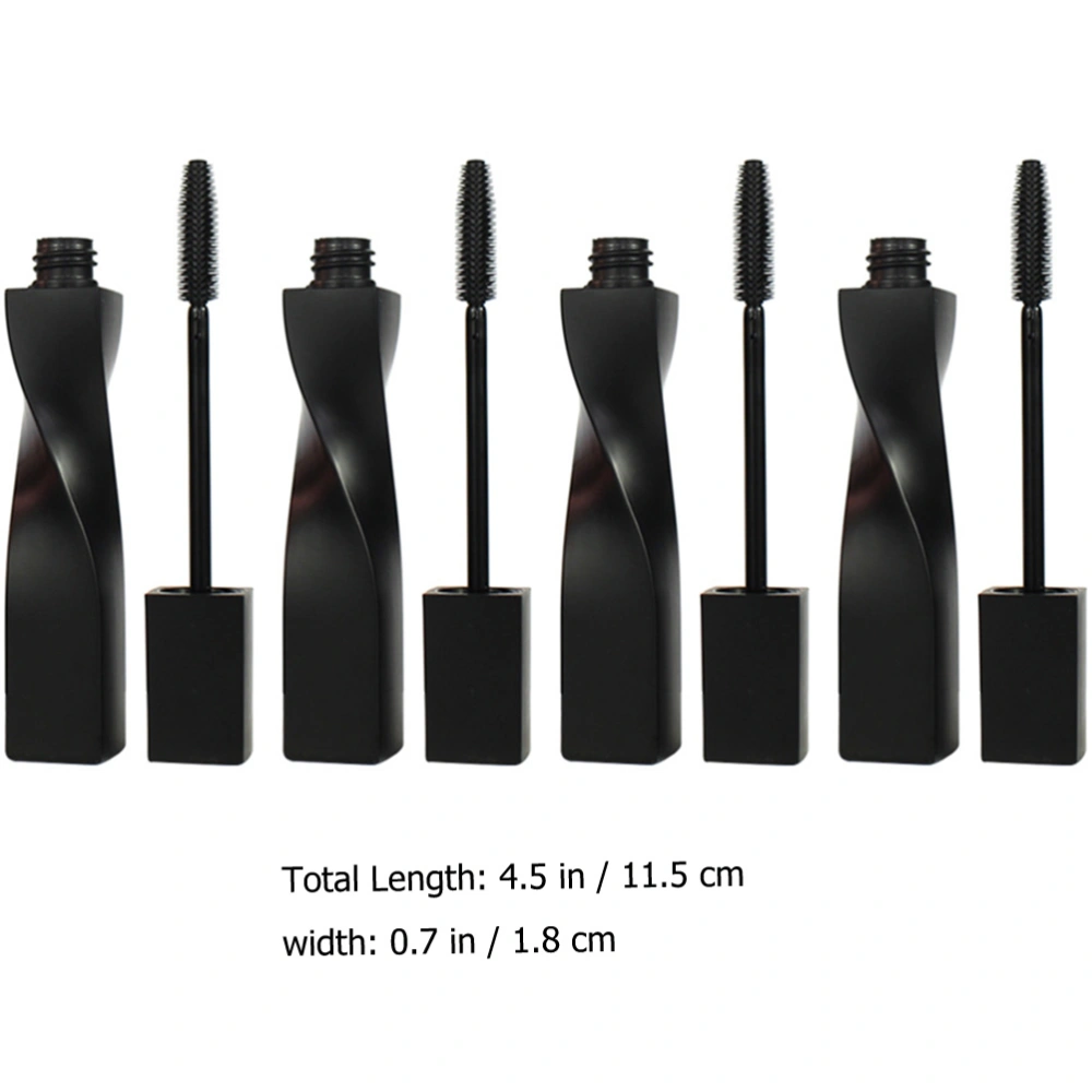 4pcs Refillable Bottles Sample Container Spiral Empty Mascara Tube and Wand