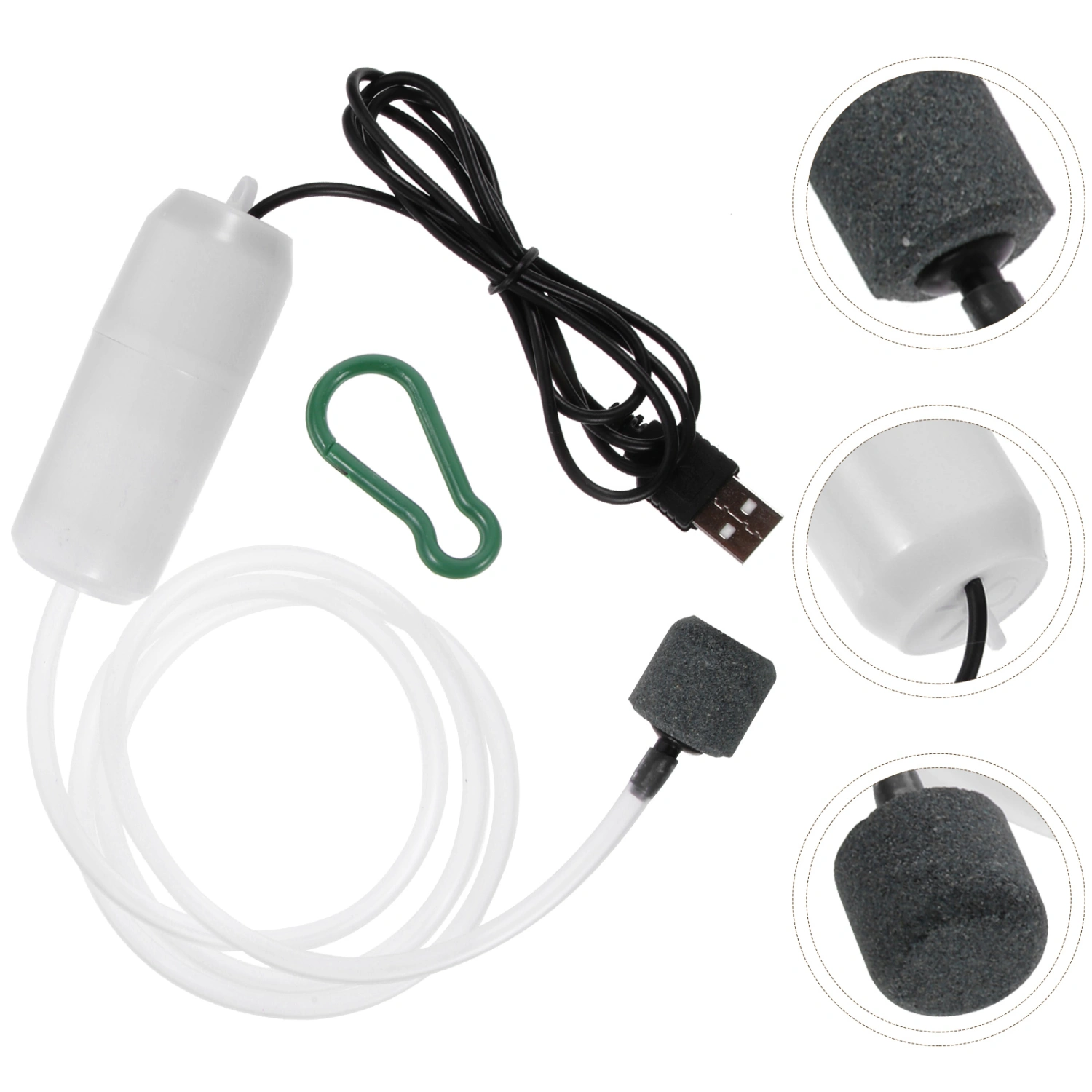 1 set of Mini Oxygen Aerator Aquarium Pump Fish Tank USB Design Oxygenator