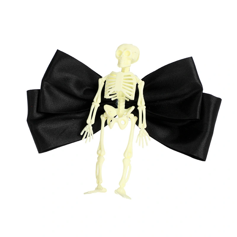 Halloween Skeleton Hair Clip Skull Bow Clip Goth Hair Clips Halloween Hair Accessory for Women