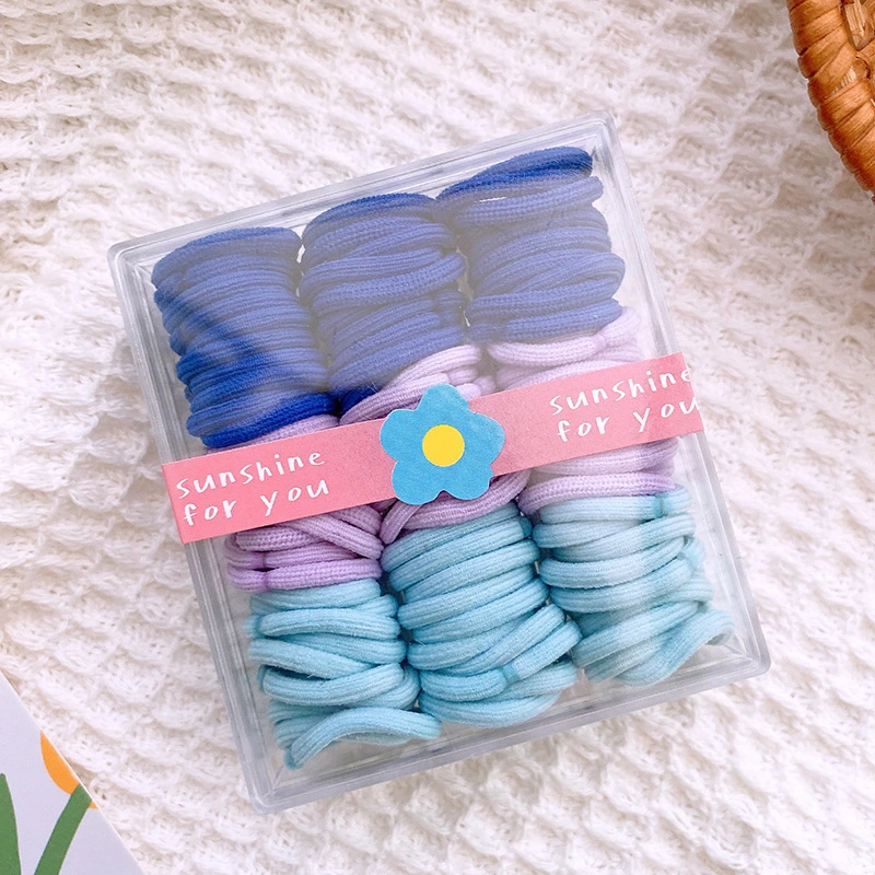 1 Box of Decorative Hair Ties Lightweight Elastic Hair Rope Girls Colored Hair RingNylon Hair Ties