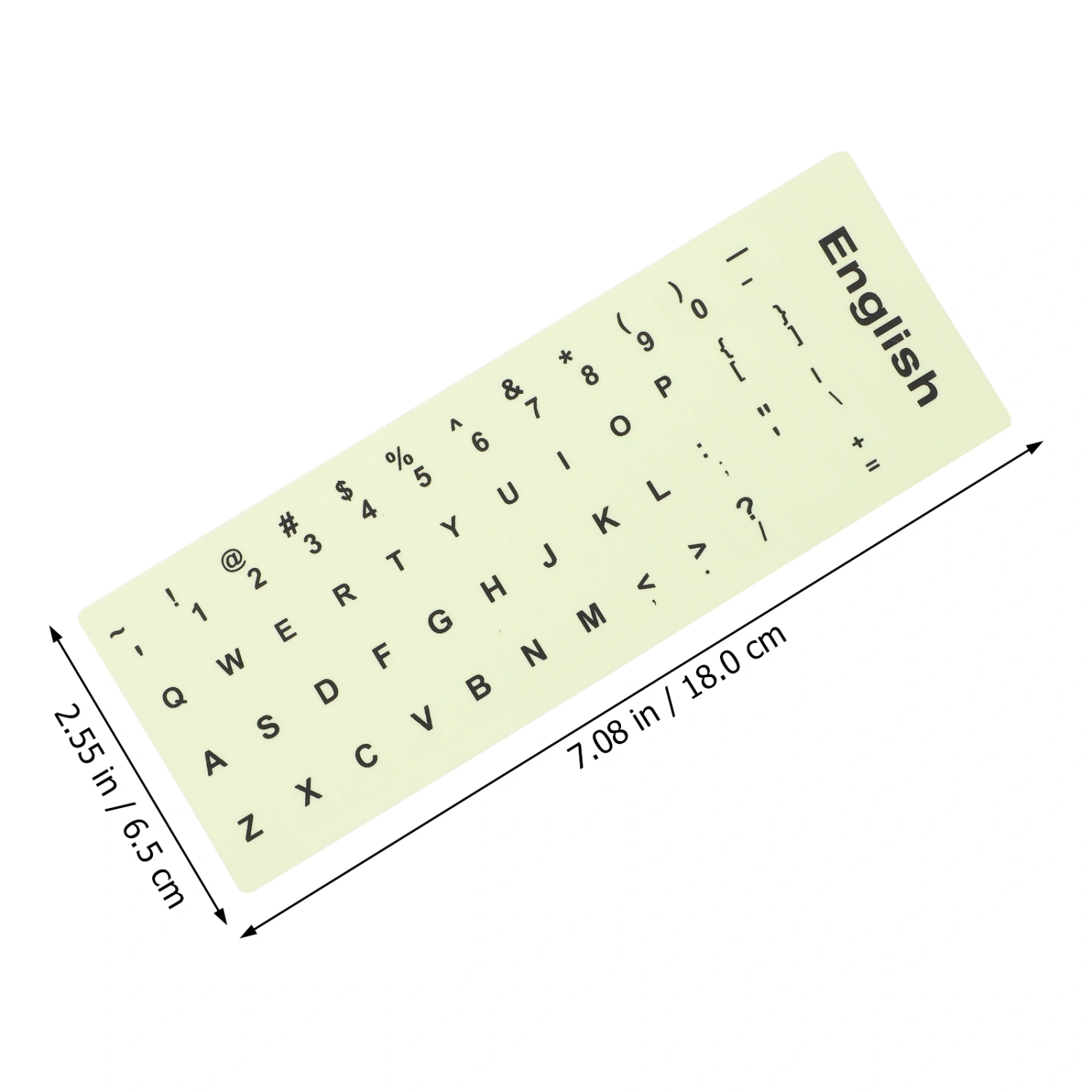 1 Sheet Glow In The Dark Keyboard Sticker English Keyboard Replacement Sticker