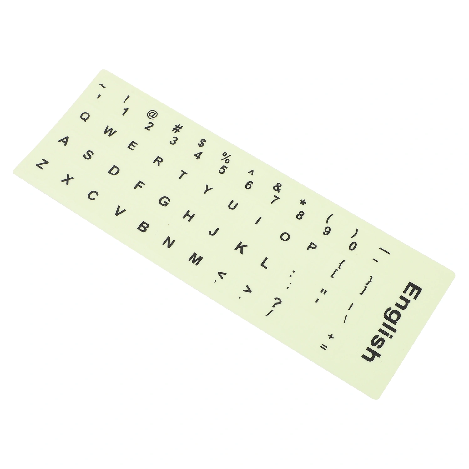 1 Sheet Glow In The Dark Keyboard Sticker English Keyboard Replacement Sticker
