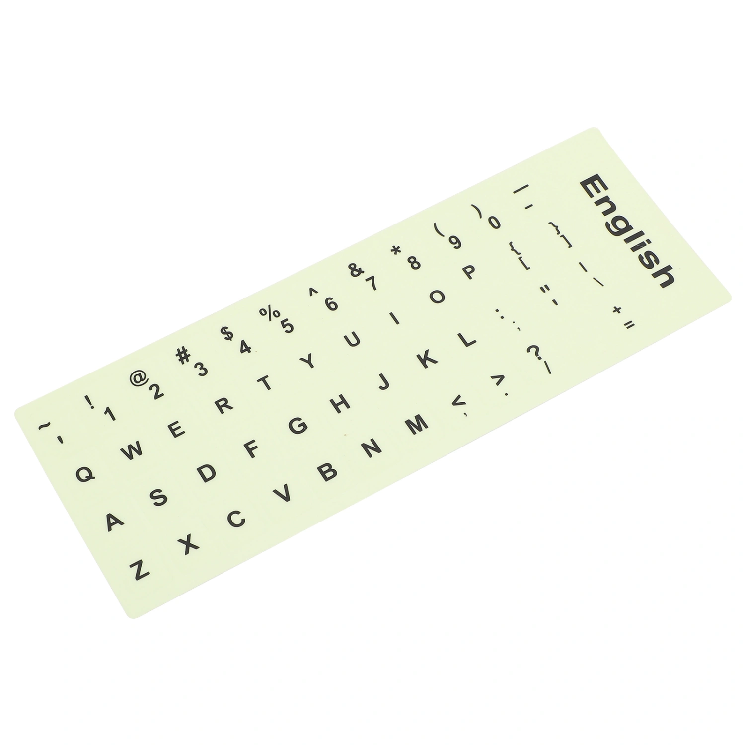 1 Sheet Glow In The Dark Keyboard Sticker English Keyboard Replacement Sticker