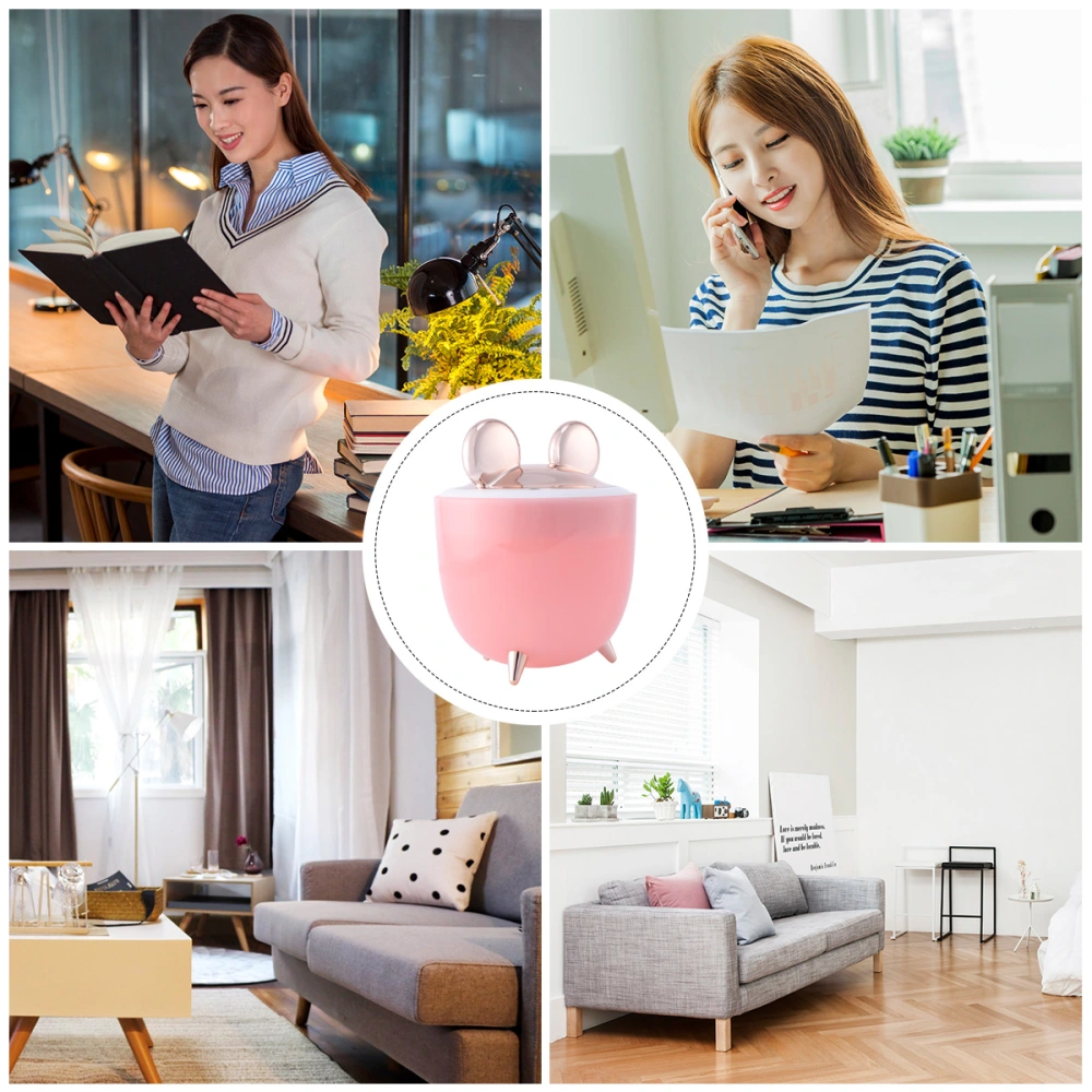 1 Pc Mouse Shape USB Charging Mini Humidifier Creative Light Mute Humidifier Large Capacity Humidifier Aroma Humidifier with USB Cable Cotton Swab (Pink)