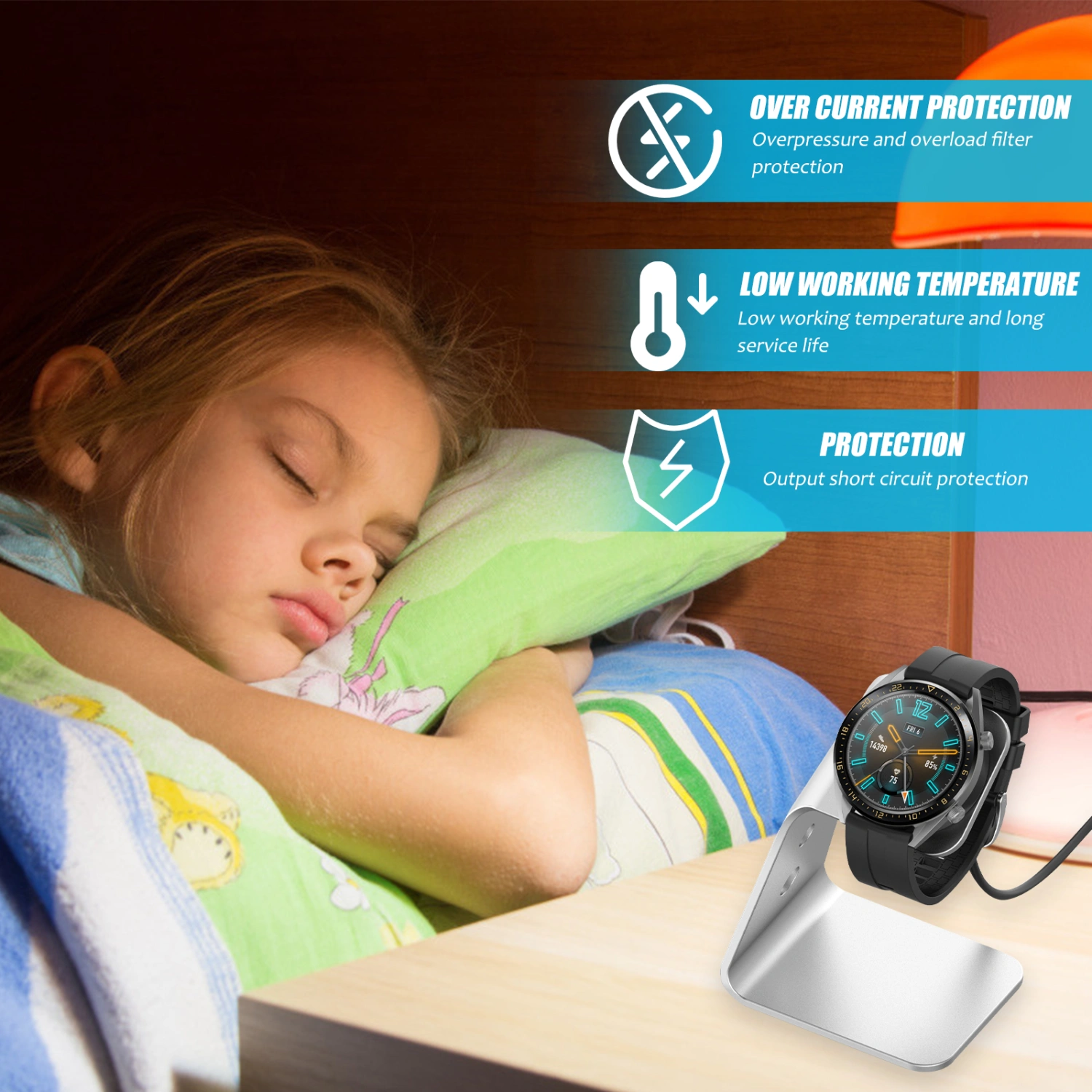 Portable Metal Charger Stand Holder Watch Bracket Charging Cradle Stand